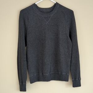 19" Pit-to-pit Solid Gray Men's Unbranded Sweater Basic
